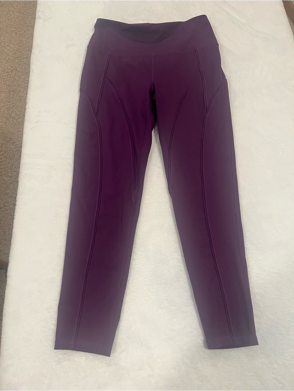 DSG Purple High Waisted Athletic Leggings with Pockets - Size Small